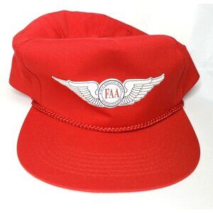New England Region FAA Aviation Education Red Snapback Hat Flight School